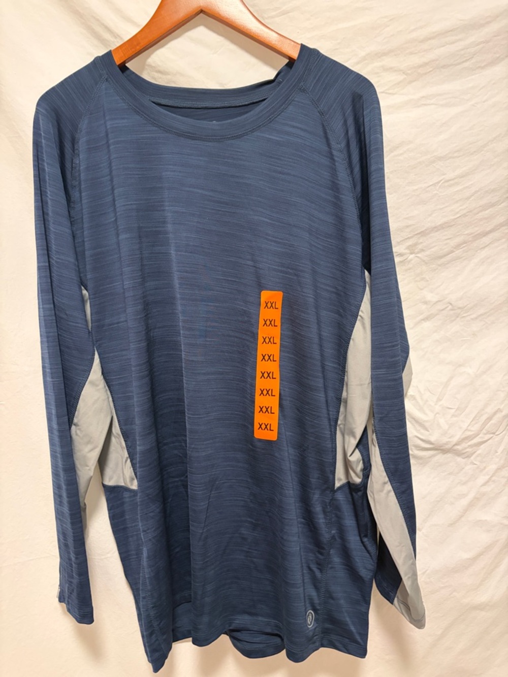 NWT Hang Ten Heathered Navy & Gray UV Protection/UPF50+ Performance Shirt - XXL